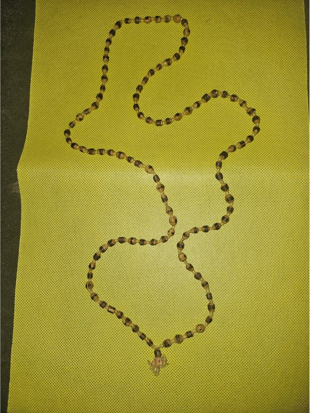 Vintage doubled wooden Beaded style Necklace - unknown origin as-is as shown